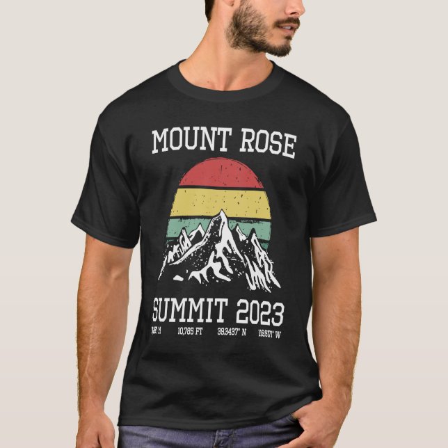 Climbed Mount Rose Summit Club Hike Nevada Hiking  T-Shirt (Front)