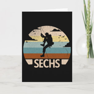 Climber Bouldering 6 Years Boys 6th Birthday Climb Card