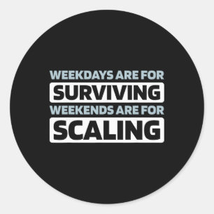 Climber Climb - Ice Climbing _2 Classic Round Sticker