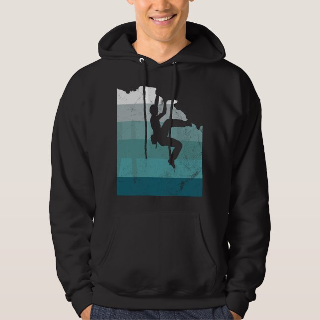Climber Climbing Bouldering Free Speed Solo Vintag Hoodie (Front)