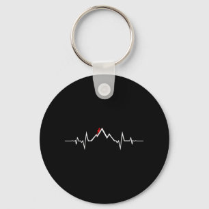 Climber Climbing Heartbeat Key Ring