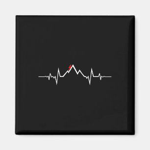 Climber Climbing Heartbeat  Magnet
