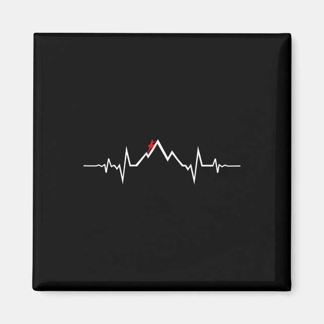 Climber Climbing Heartbeat  Magnet (Front)