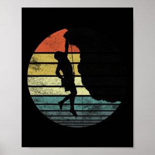 Climber Gifts Funny Rock Climbing Retro Vintage Bo Poster