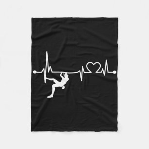 Climber Heartbeat Funny Climbrock Climbing Cool Lo Fleece Blanket