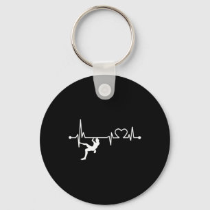 Climber Heartbeat Funny Climbrock Climbing Cool Lo Key Ring