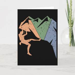 Climber Mountaineering Rock Climbing Mountains Card