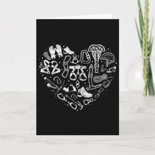 Climber Rock Climbing Equipment Girl Heart Carabin Card