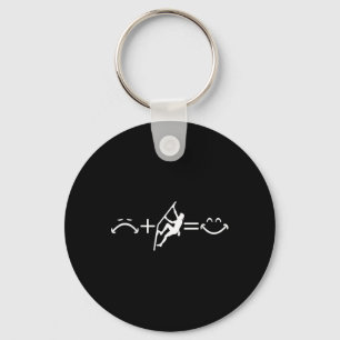 Climber Sad + Climbing = Happy Face - Byck Design Key Ring
