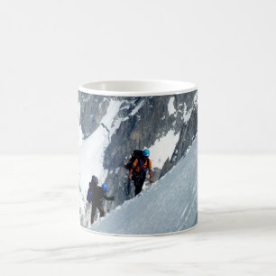 Climbers on Mont Blanc in France Coffee Mug