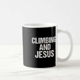 Climbing And Jesus Tree Rock Climber Coffee Mug