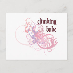 Climbing Babe Postcard