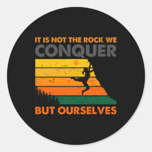 Climbing Bouldering Climber Mountain Climber Rock Classic Round Sticker