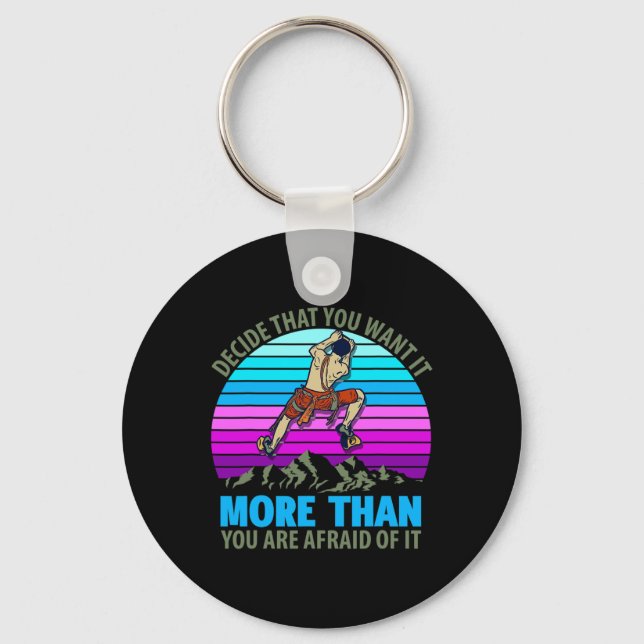 Climbing Bouldering Climber Mountain Climber Rock  Key Ring (Front)