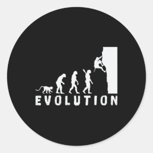 Climbing Bouldering Evolution  Classic Round Sticker