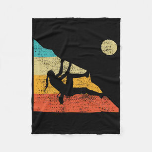 Climbing Bouldering Mountain Free Speed Girl Vinta Fleece Blanket