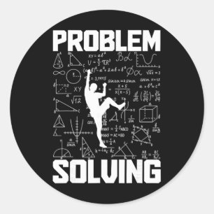 Climbing Bouldering Problem Solving Climber Boulde Classic Round Sticker