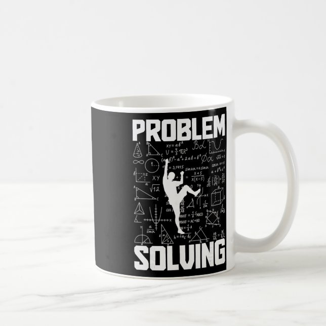 Climbing Bouldering Problem Solving Climber Boulde Coffee Mug (Right)
