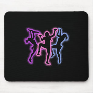 Climbing Bouldering Silhouettes Girls Women Rock C Mouse Pad