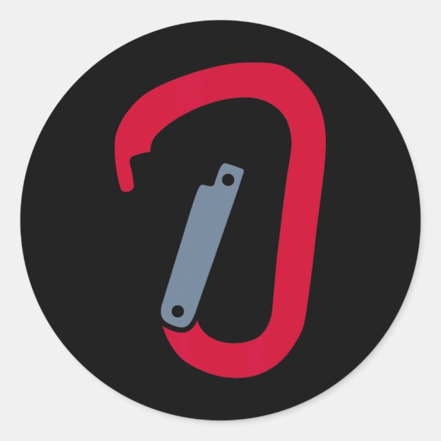 Climbing Carabiner  Classic Round Sticker (Front)