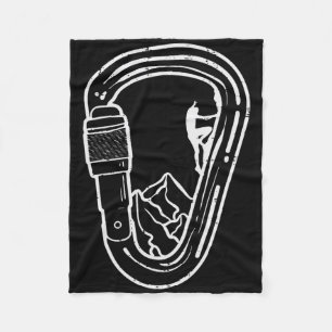 Climbing Carabiner Rock Climber Cool Mountain Men Fleece Blanket