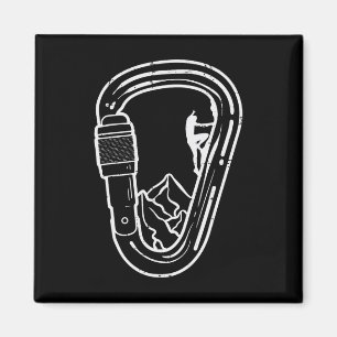 Climbing Carabiner Rock Climber Cool Mountain Men Magnet