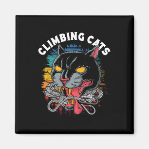Climbing Cats Bouldering Rock Climbing Climber  Magnet
