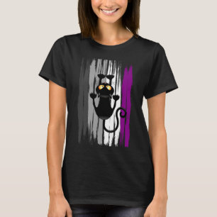 Climbing Chaos Cat Ace Pride Funny Aual Scratch St T-Shirt