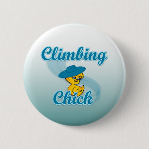 Climbing Chick #3 6 Cm Round Badge