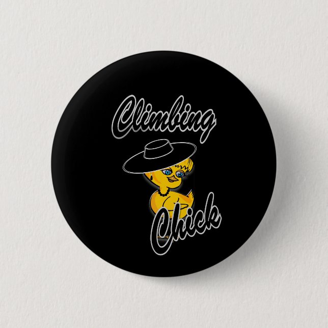 Climbing Chick #4 6 Cm Round Badge (Front)