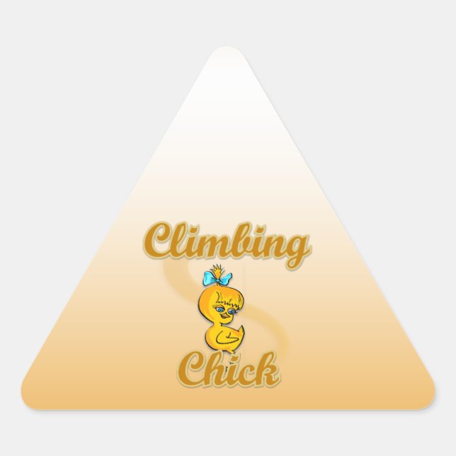 Climbing Chick Triangle Sticker (Front)