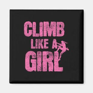 Climbing Climb Like A Girl Bouldering  Magnet