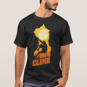 Climbing Climber Mountain Camping Nature Hike Cara T-Shirt
