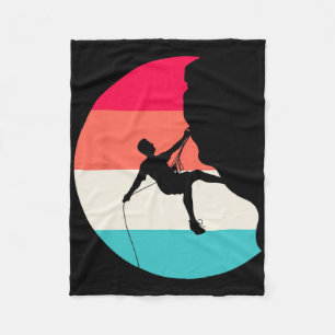 Climbing Climber Mountain Climber Rock Climbing 1 Fleece Blanket