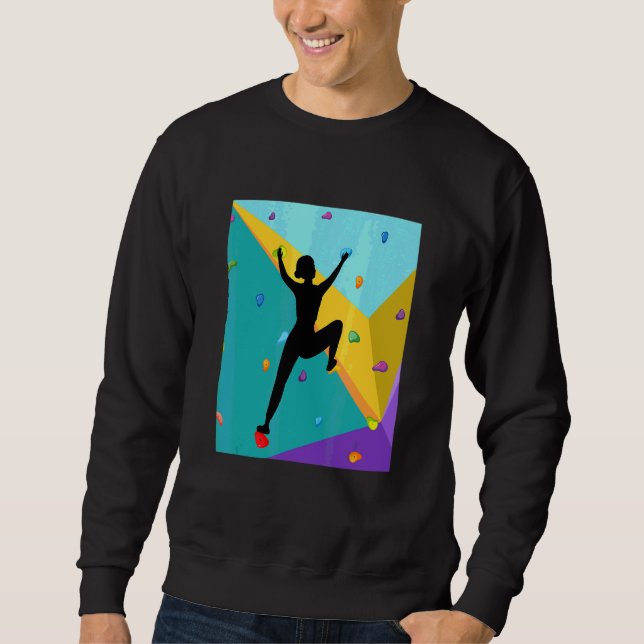 Climbing Climbing Climber Colourful Sweatshirt (Front)