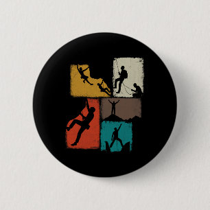 Climbing Collage Climber Men Mountaineer Youth 6 Cm Round Badge