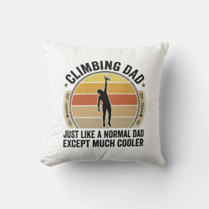 Climbing Dad Vintage Rock Climbing Shirt Design_1 Cushion