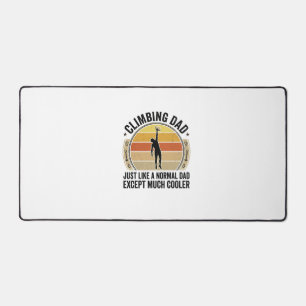 Climbing Dad Vintage Rock Climbing Shirt Design_1 Desk Mat