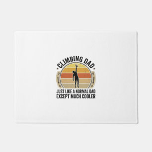 Climbing Dad Vintage Rock Climbing Shirt Design_1 Doormat