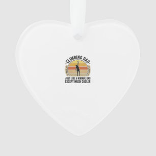 Climbing Dad Vintage Rock Climbing Shirt Design_1 Ornament