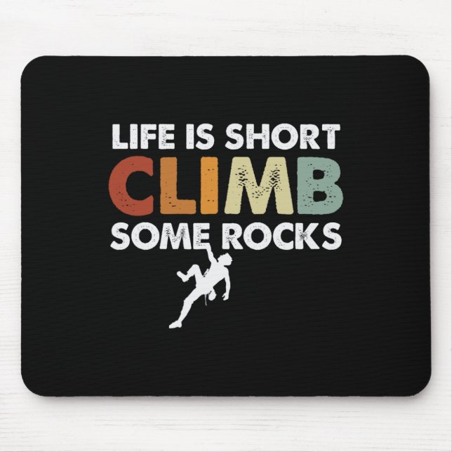 Climbing Design - Vintage Rock Climbing  Mouse Pad (Front)