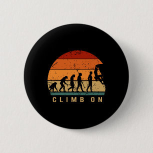 Climbing Evolution - Bouldering Climbing Mountaine 6 Cm Round Badge
