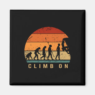 Climbing Evolution - Bouldering Climbing Mountaine Magnet