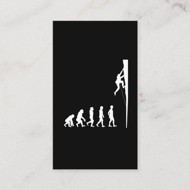Climbing Evolution Climber Freeclimbing Adventurer Business Card (Front)