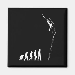 Climbing Evolution - Fun Bouldering Rock Climber Magnet