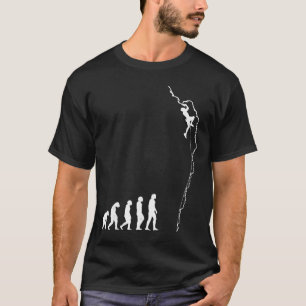 Climbing Evolution - Fun Bouldering Rock Climber T-Shirt