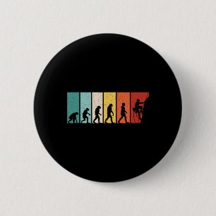 Climbing Evolution Retro Climb Funny Rock Climber 6 Cm Round Badge