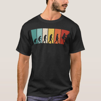 Climbing Evolution Retro Climb Funny Rock Climber T-Shirt