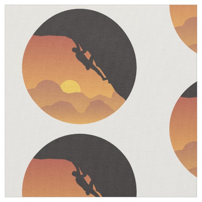 Climbing Flat Design Vector Silhouette Fabric (Close Up)