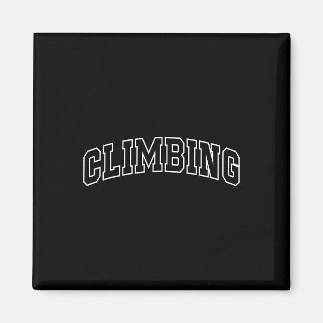 Climbing Funny Athletic Lettering Climber Coach  Magnet (Front)